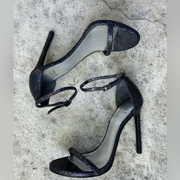 Stuart Weitzman Nudistong Glitter Heel, size 7.5 - Picture 6 of 15